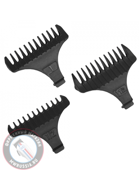 Набор насадок Hairway 1,5 мм / 4,5 мм / 6 мм 21065 для профессиональных триммеров Wahl Wide Detailer 8081-1216, Wahl Detailer Cordless 8171-016H