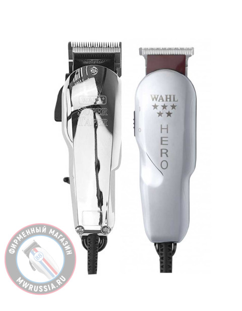 Набор  машинка Wahl Chrome Super Taper 8463-316H + триммер Wahl Hero 8991-216