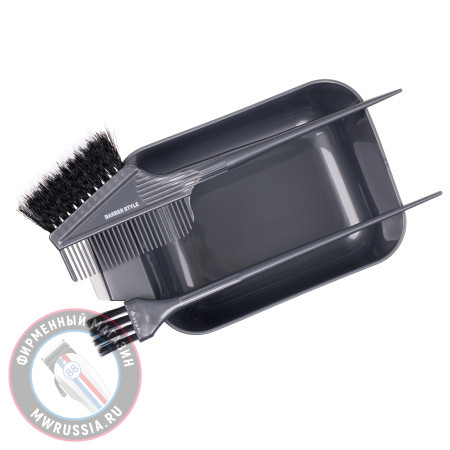 Набор колориста Dewal BARBER STYLE 2 кисти и чаша JPP244
