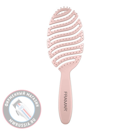 Щетка для волос распутывающая Framar Flex Brush Champagne гибкая Шампань 30301