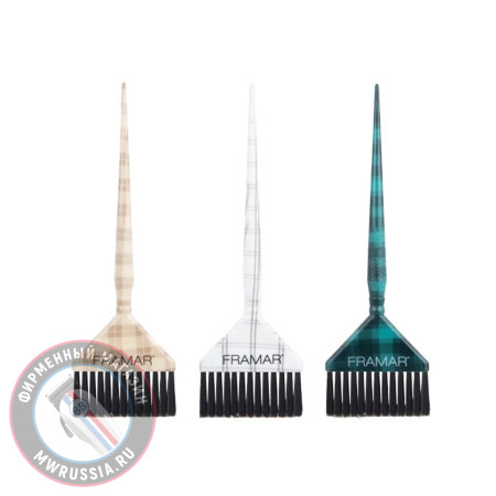 Кисти для окрашивания широкие Framar Plaid Hair Day Big Daddy 3 шт 91077
