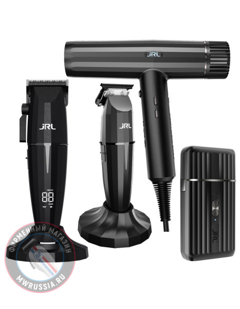 Набор инструментов JRL Фен Forte Pro, Машинка, Триммер и Шейвер FreshFade 2020 Onyx + Термостойкий коврик в подарок