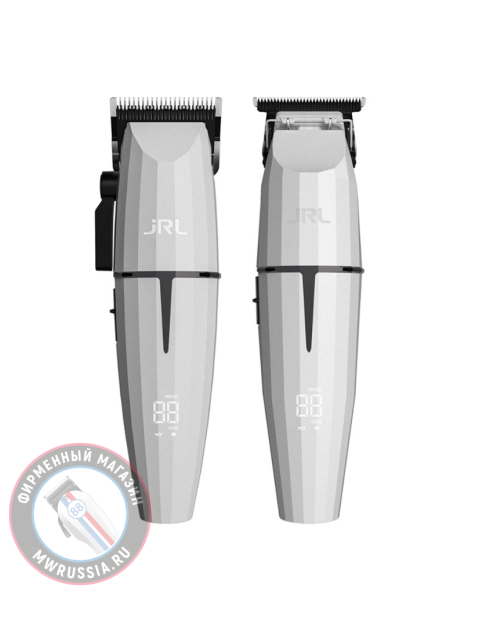 Набор для стрижки волос Машинка и Триммер JRL FreshFade 2020 Onyx White 2020-White-Set1