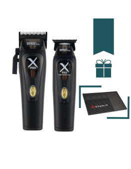Набор для стрижки волос Машинка и Триммер MRD PRO Vector X-Pro черный + магнитный коврик Dewal Pro MK-01 в подарок