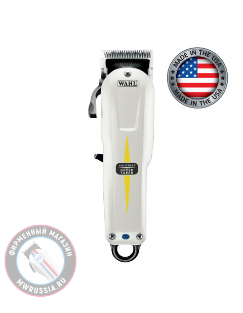 Профессиональная машинка с комбинированным питанием Wahl Super Taper Cordless белый 3027253