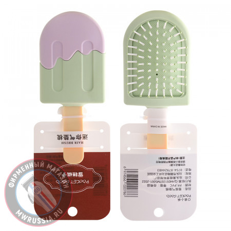 Расческа для волос детская Ice Cream Brush зеленый-сиреневый ICB3
