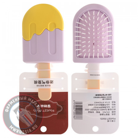 Расческа для волос детская Ice Cream Brush сиреневый-желтый ICB6