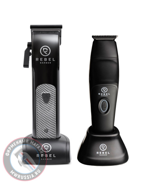 Набор машинка + триммер для стрижки волос REBEL Barber Predator Black RB950-RB960