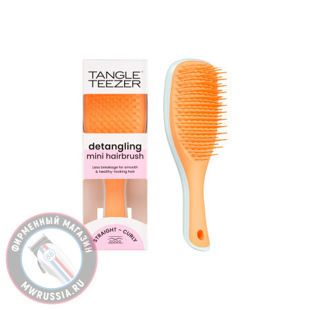 Расческа Tangle Teezer The Ultimate (Wet) Detangler Mini Sweet Orange & Ice Blue Оранжевый / Голубой 2385