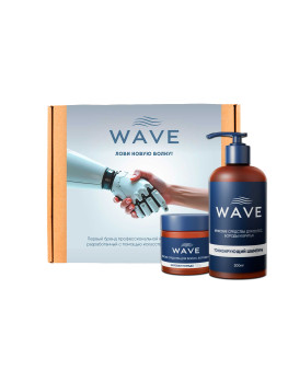 Подарочный набор для ухода за волосами Wave шампунь + помада W103