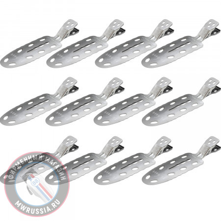 Зажимы для волос Y.S. Park No Mark Clips 70 мм серебристые 12 шт. 0572-1503-12-12