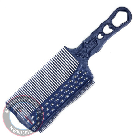Расческа для стрижки под машинку для левши Y.S. Park Clipper Comb 240 мм синяя YS-s282LT blue